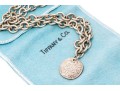 Tiffany And Co. Sterling Silver Address Pendant, On Complementary Chunky Curb Link Chain