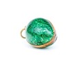 18k Yellow Gold Beautiful Green Enamel Guilloche Enamel Easter Egg Pendant