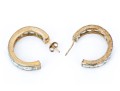 Sterling Silver Channel Set Topaz Hoop Earrings