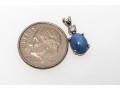 Charming 14K White Gold Star Sapphire And Diamond Pendant