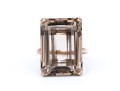 14K Smoky Quartz Set Statement Ring, Size 8.5+