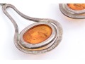 Collection Of Sterling And Amber Rustic Jewelry