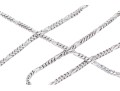 14k White Gold Handsome Foxtail Patterned Matinee Length Link Chain