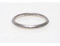 Contemporary Platinum 'Knife Edge' Band Ring, Size 6