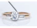 Dainty 14K Brilliant Cut Diamond Ring, Size 5