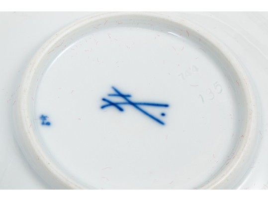 Meissen Lovely Dragon Blue Espresso Cup And Saucer, Gold Rim