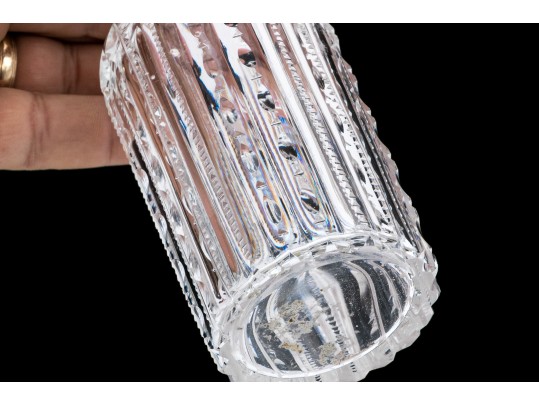 Beautiful Vintage Sterling Silver Topped Cut Crystal 8