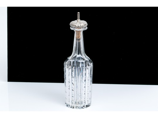 Beautiful Vintage Sterling Silver Topped Cut Crystal 8
