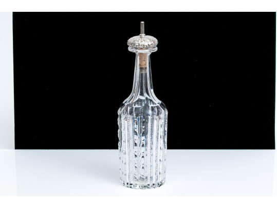 Beautiful Vintage Sterling Silver Topped Cut Crystal 8