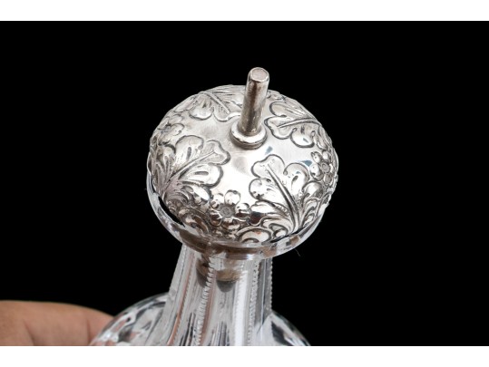 Beautiful Vintage Sterling Silver Topped Cut Crystal 8