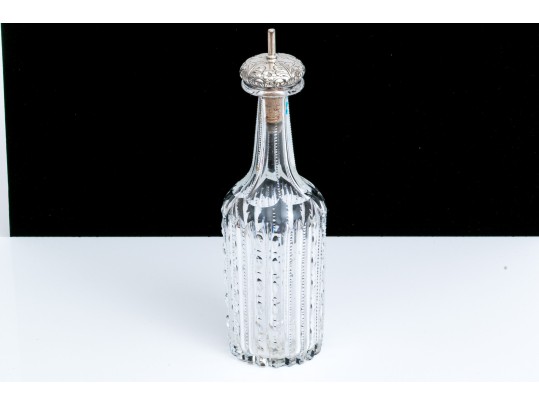 Beautiful Vintage Sterling Silver Topped Cut Crystal 8