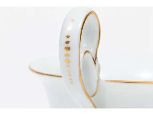 Meissen Lovely Dragon Blue Espresso Cup And Saucer, Gold Rim