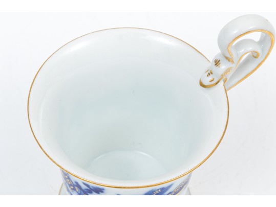 Meissen Lovely Dragon Blue Espresso Cup And Saucer, Gold Rim