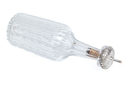 Beautiful Vintage Sterling Silver Topped Cut Crystal 8