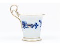 Meissen Lovely Dragon Blue Espresso Cup And Saucer, Gold Rim