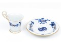 Meissen Lovely Dragon Blue Espresso Cup And Saucer, Gold Rim