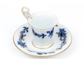 Meissen Lovely Dragon Blue Espresso Cup And Saucer, Gold Rim