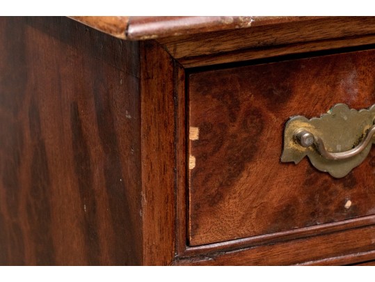 *Antique Diminutive Mahogany Veneered Jewelry Chest