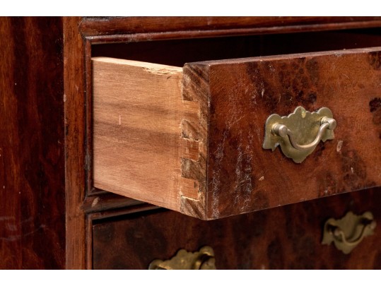 *Antique Diminutive Mahogany Veneered Jewelry Chest