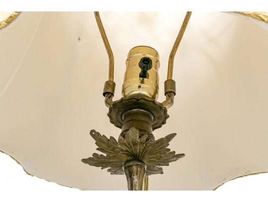 Vintage Pair Of Brass Neoclassical Style Lamps