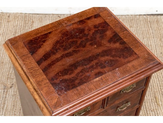 *Antique Diminutive Mahogany Veneered Jewelry Chest