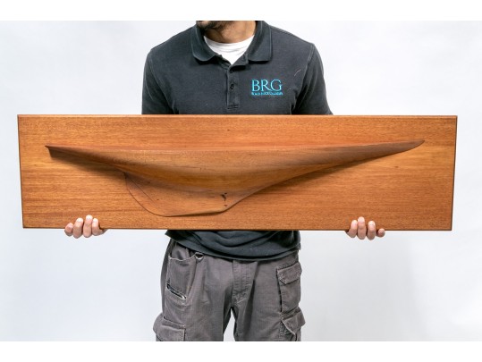 Contemporary Wooden Wall Sailboat Half Model