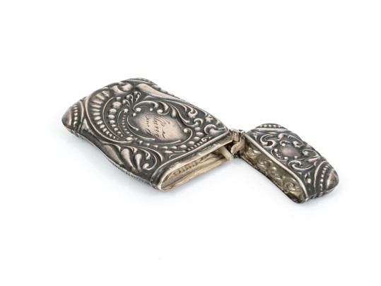 Sterling Silver Beautiful Repousse Antique Match Safe