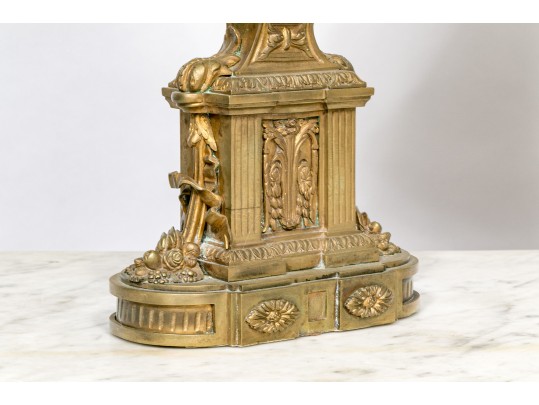 Vintage Pair Of Brass Neoclassical Style Lamps