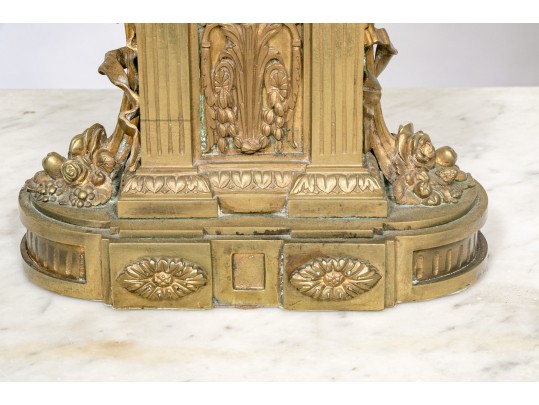 Vintage Pair Of Brass Neoclassical Style Lamps