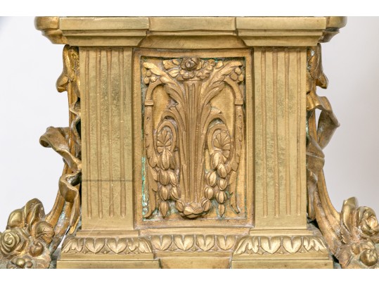 Vintage Pair Of Brass Neoclassical Style Lamps