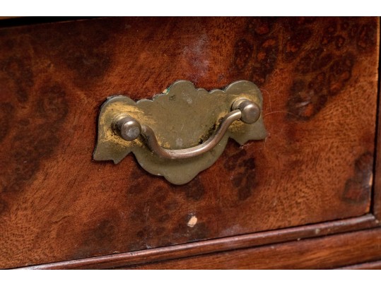 *Antique Diminutive Mahogany Veneered Jewelry Chest