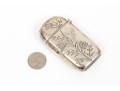 Sterling Silver Lovely Foliate And Floral Chased Antique Match Safe