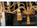 Gilt Metal Five Light Chandelier