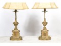 Vintage Pair Of Brass Neoclassical Style Lamps