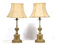 Vintage Pair Of Brass Neoclassical Style Lamps