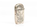 Sterling Silver Lovely Foliate And Floral Chased Antique Match Safe