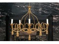 Gilt Metal Five Light Chandelier