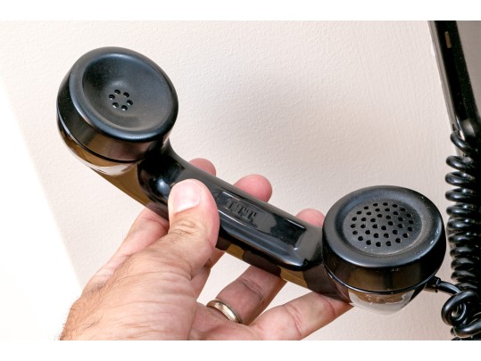 The New England Telephone & Telegraph Co. Boston Bell Wall Mounted Rotary Phone