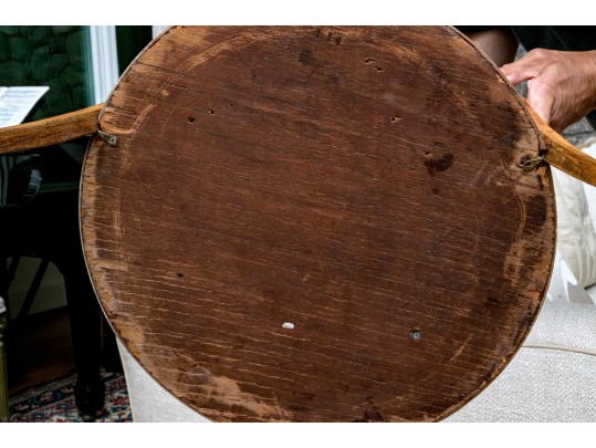 Antique French Louis XV/XVI Tulipwood And Marquetry Gueridon Table, Ca. 1880
