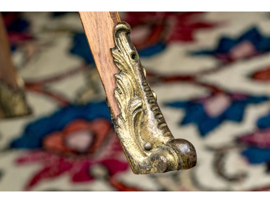 Antique French Louis XV/XVI Tulipwood And Marquetry Gueridon Table, Ca. 1880