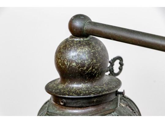 Antique Handel “Sunset Palm” American Arts & Crafts Leaded Glass Shade, Ca. 1900