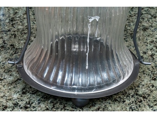 Vintage Aluminum And Glass Lantern