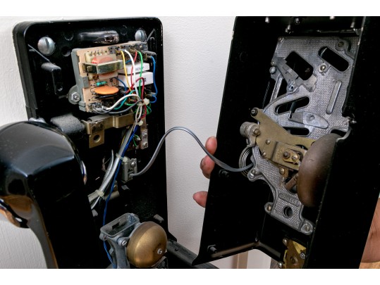 The New England Telephone & Telegraph Co. Boston Bell Wall Mounted Rotary Phone