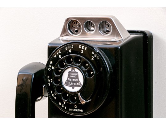 The New England Telephone & Telegraph Co. Boston Bell Wall Mounted Rotary Phone
