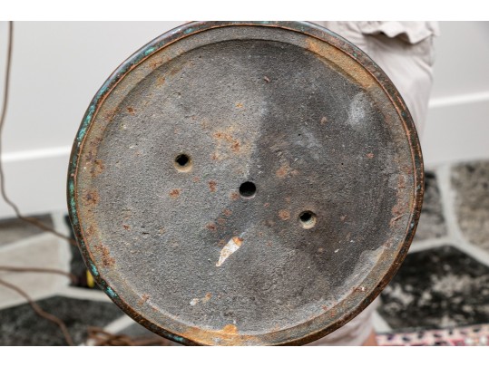 Antique Handel “Sunset Palm” American Arts & Crafts Leaded Glass Shade, Ca. 1900