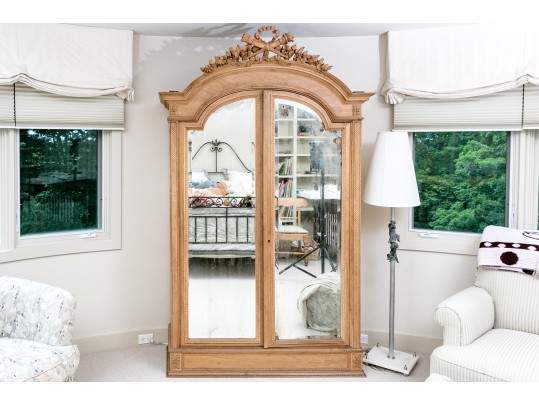Antique French Louis XV Natural Walnut Armoire, Ca. 1890-1910