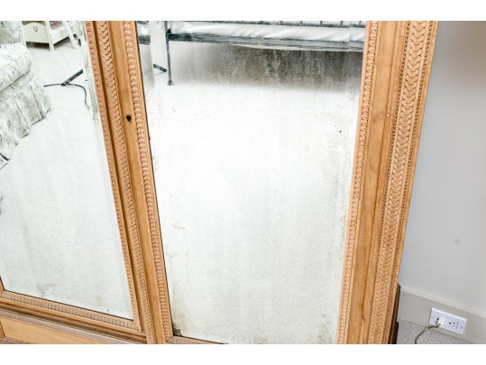 Antique French Louis XV Natural Walnut Armoire, Ca. 1890-1910