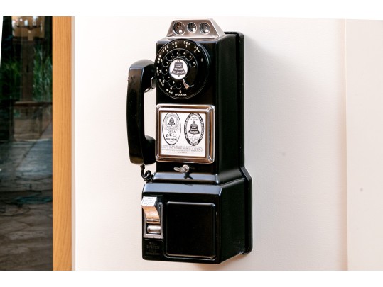 The New England Telephone & Telegraph Co. Boston Bell Wall Mounted Rotary Phone