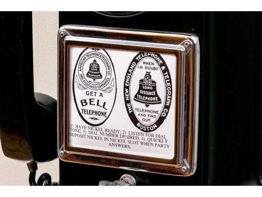 The New England Telephone & Telegraph Co. Boston Bell Wall Mounted Rotary Phone
