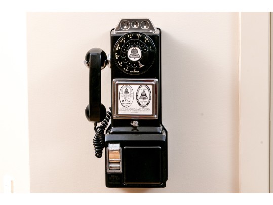 The New England Telephone & Telegraph Co. Boston Bell Wall Mounted Rotary Phone